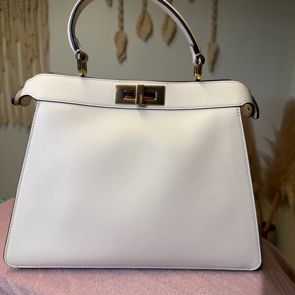 Fendi Peekaboo IseeU Medium Floral Embroidery Top Handle Bag - Picture 4 of 12